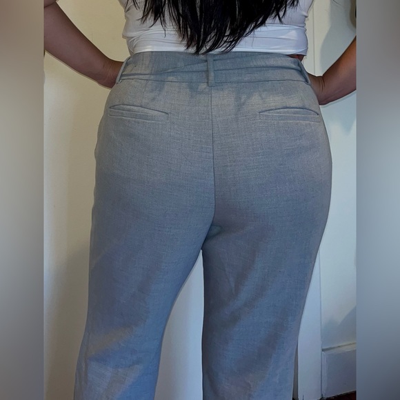 LOFT Tie Waist Julie Trousers - Light Heather Gray/Grey - Medium - Picture 3 of 4